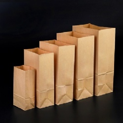 Coffee bag kraft paper bag for bread without handle fruit bag