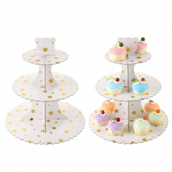 Dessert Cupcake Tower Paper Cake Stand Disposable Party Cake Stand