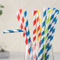 Disposable  flexible Straws Juice Cold Drinking Paper Straw