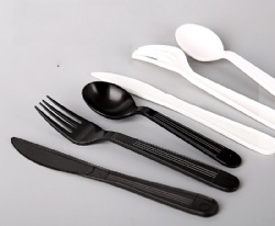 Disposable Fruit Forks Spoons Knives Plastic Cutlery