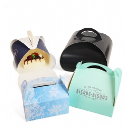Eco-Friendly biodegradable paper muffin cupcake box gift box for food bakery cake with clear window