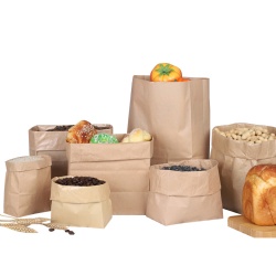 Food Grade Custom Printed Greaseproof Sandwich Hot Dog Packaging Brown or White Kraft Paper Bag