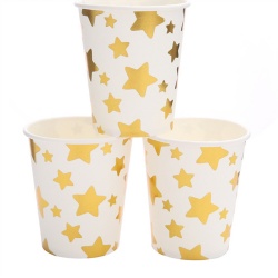 Gold Dot Gilded Party Paper Cups Outfits Thickened Multi-color Ready to Ship