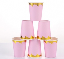 Gold Foil Party Disposable Paper Cup
