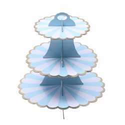 New Style 3 tiers Cake Stand set Disposable Pink Decorative Paper Stand