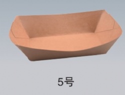 PE COATED PAPER BOAT TRAY NO5
