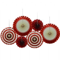 Paper Fan Set- Christmas