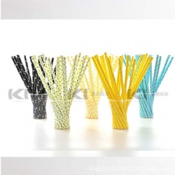 Wedding Decoration Biodegradable Assorted Pink And Gold Striped Multi Colored Paper Straws