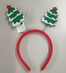 Xmas headband with christmas tree pattern