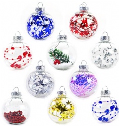 christmas hanging glass ball with different design