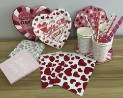 party tableware set-Valentines Day
