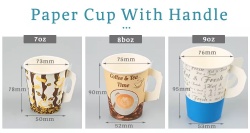 single wall paper cup with handle